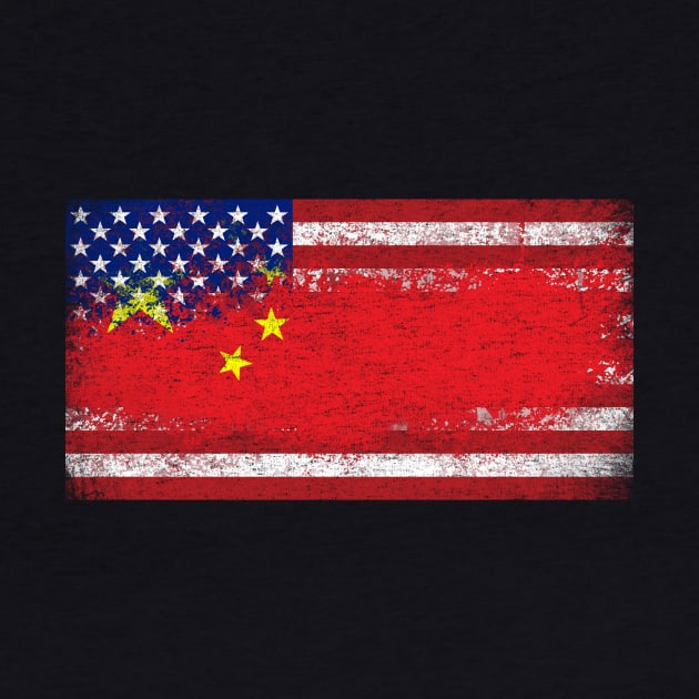 Chinese American Flag Vintage by zurcnami